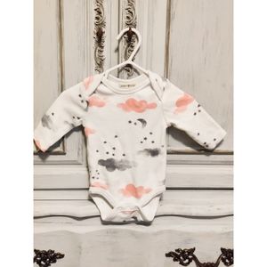 Rabbit & Bear Onesie 0-3 Clouds and Moon
